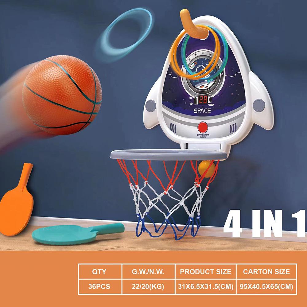 

Веселая игрушка-подсчет очков в виде динозавра для баскетбола, домашняя игрушка для малышей, баскетбольная доска 4 в 1, спортивная игрушка C1-4 in 1 basketball board