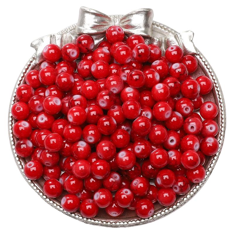 

30 шт. хрустальные стеклянные бусины для окрашивания фарфора свободные разделительные бусины для изготовления ювелирных изделий своими руками браслет ожерелье красный
