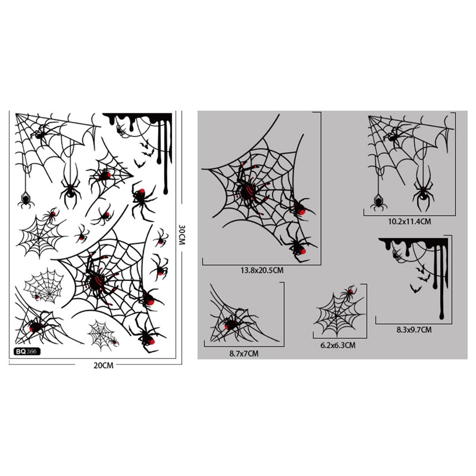 

Хэллоуин Окно Сцена Макет Стеклянная Наклейка Бесплатная Клейкая Электростатическая Наклейка One Size