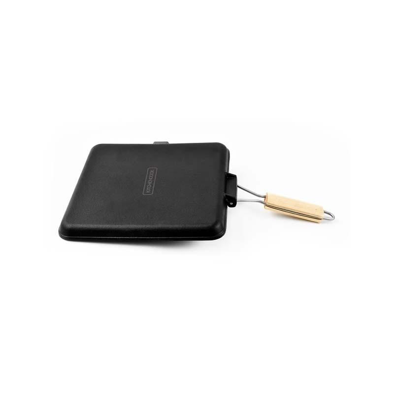 Kitchencook - Grill28 Tfi - Grill Carré Fonte D'aluminium 28 Cm - Revêtement Antiadhésif - Tous Feux Induction