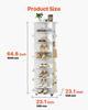 7 Tier Rotating Shoe Rack Tower with Adjustable Shelves, Movable 360° Spinning Carousel Display with Wheels, Lazy Susan Organizer Closet for Bedroom,