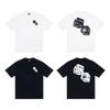 Stussy Nera 8 Classica Filigrana Stampa Lettere 2025 Unisex Streetwear Vestibilità Larga Maglietta in Cotone