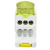 Durable 160A DIN Rail Terminal Block 690V Yellow Power Junction Box Distribution Box Electricity Distribution