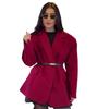 2024 Autumn Women's Solid Color Turn-Down Collar Versatile Short Blazer