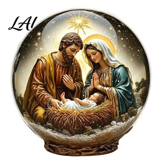 Lightweight Acrylic Holiday Gift Christmas Crystal Ball Figurine 2D Winter Cottage Carousel Transparent Igloo Ornament Tabletop Ornaments for
