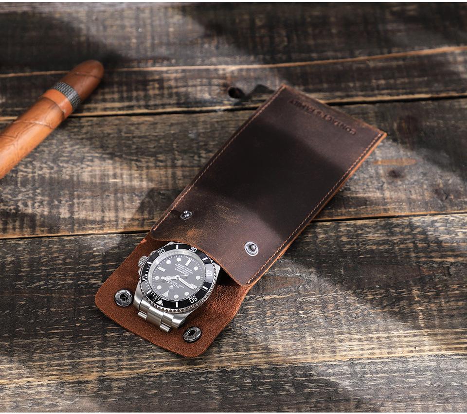 Genuine Leather Protective Case for Apple Watch - Universal Mad Horse Leather