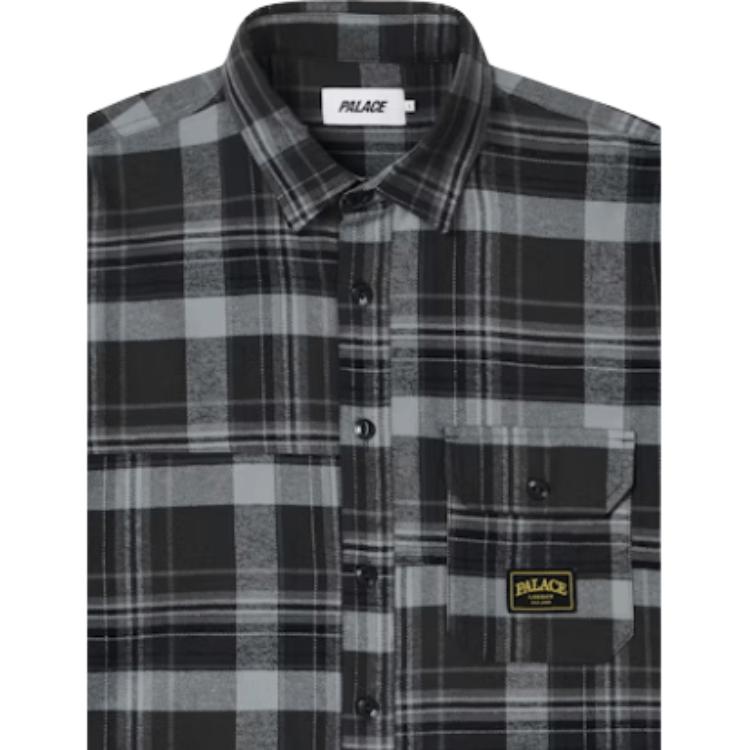 Palace Lumber Yak Patch Overshirt Black Unisex Tops P29SHT025