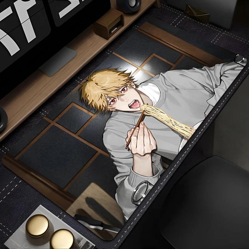 Mauspad PC Rutschfest Gamer Denji Tastaturpad Laptop Gaming Zubehör Mauspad Japan Anime C-Kettensägenmann Schreibtisch-Mausmatte