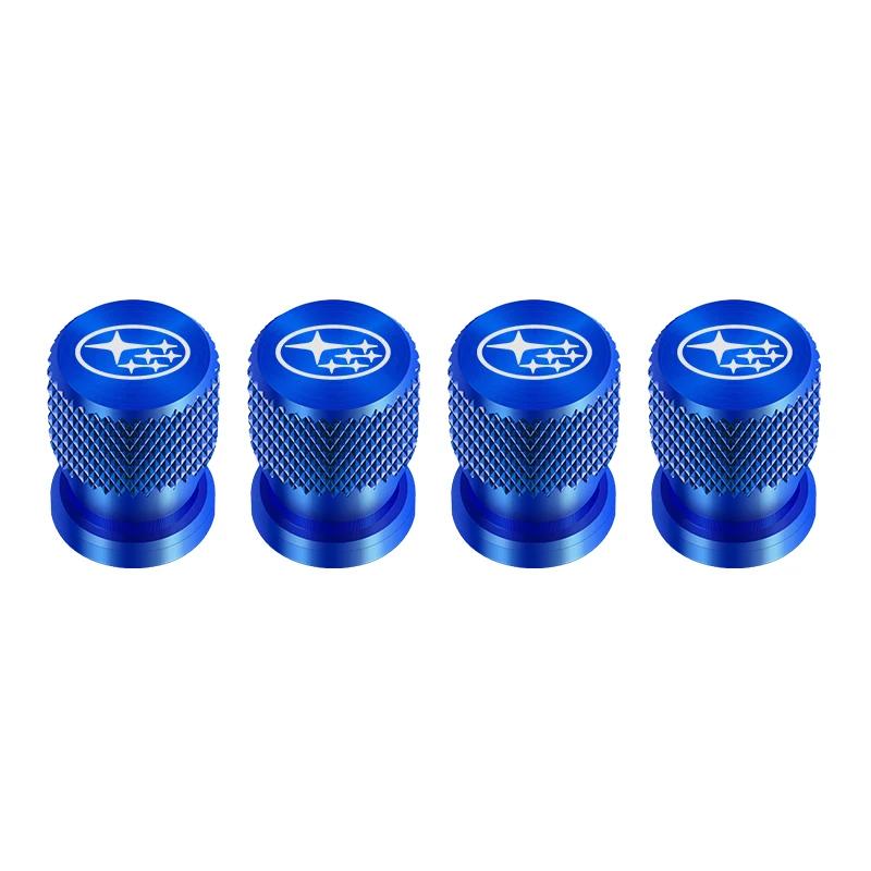 4pcs Car Tire Valve Cap Car Tyre Air Stems Covers For SUBARU Forester Impreza Legacy Outback WRX STI BRZ Auto Accessories Y10