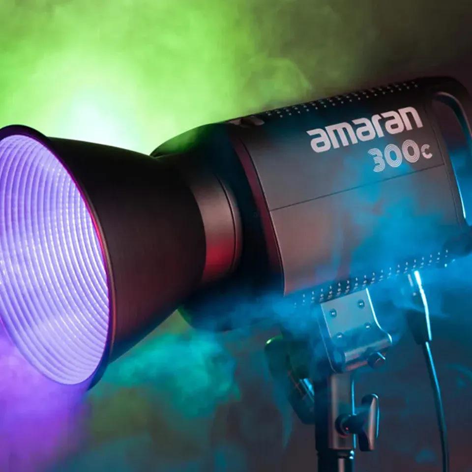 Aputure Amaran 300c Full-Color 300W Soft Spotlight for Video/Live Streaming.
