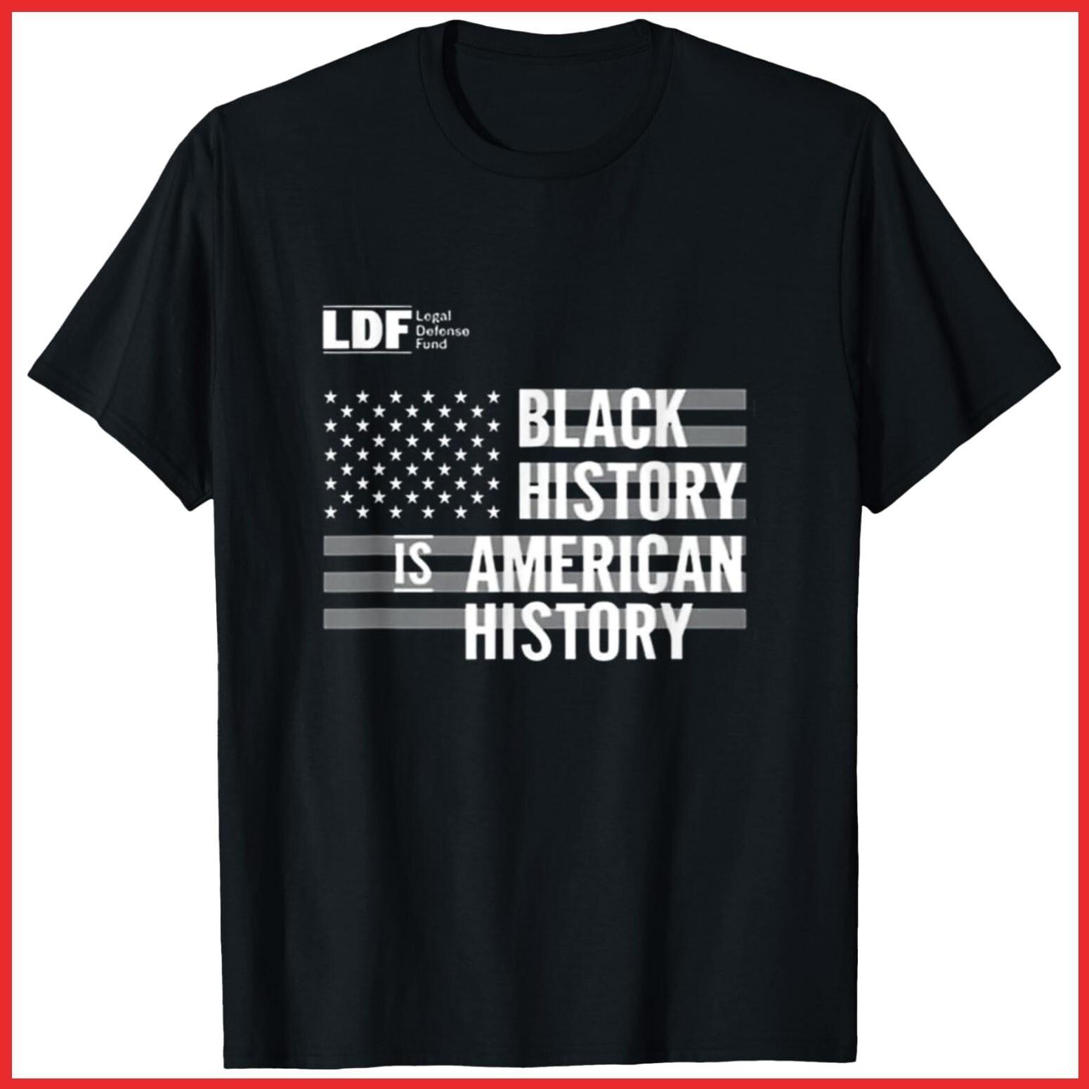 Black History Is American History LDF Black Cotton T-Shirt S-5XL S