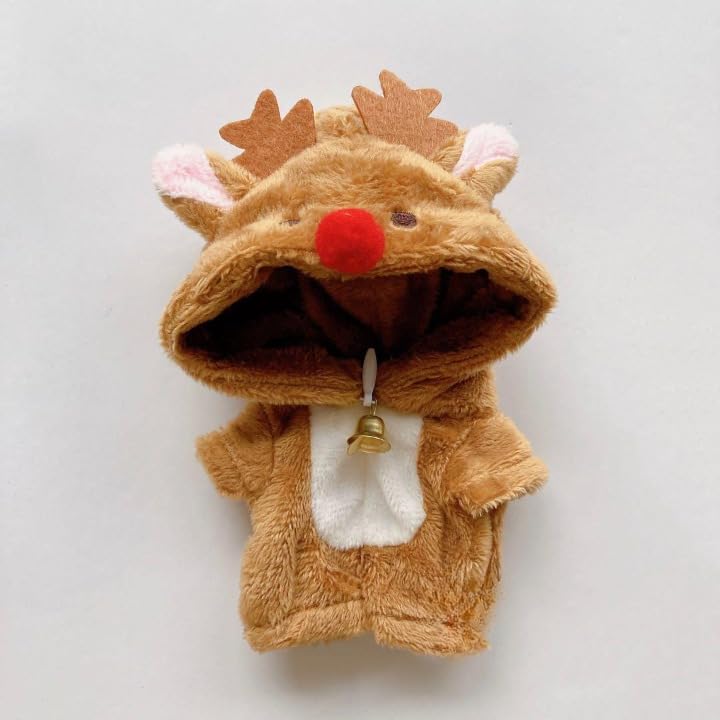 CLOGRATIA Plush Clothes, 10cm, Stuffed Animal Clothes, Chibi Plush, Oshi Plush, Chill Kigurumi, Dress-up, Oshi Activity (Reindeer)