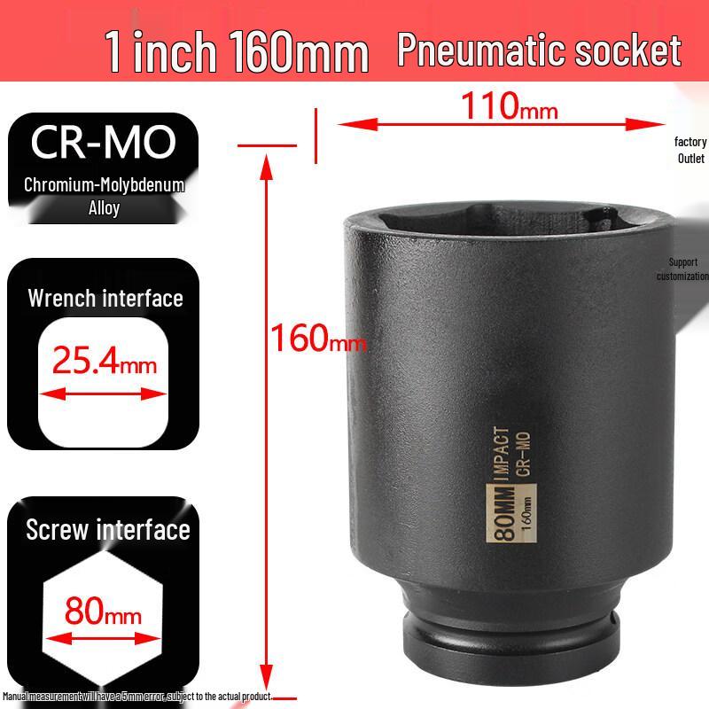 

Heavy Duty 1-inch Drive Extended Impact Socket
