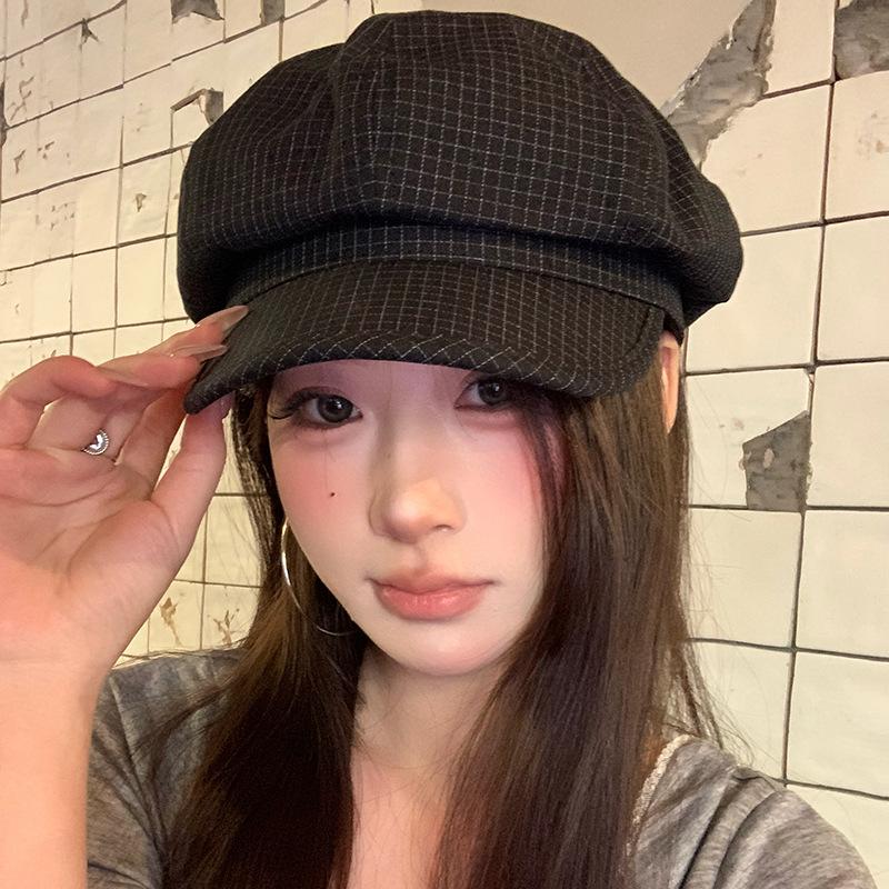 New French Retro Beret Women Spring Summer Octagonal Newsboy Cap Face Slimming Peaked Painter Hat