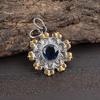 Colgante de Topacio Azul Londres, Joyería de Piedras Preciosas de Plata de Ley 925 Maciza, Colgante Hecho a Mano, Para Acción de Gracias
