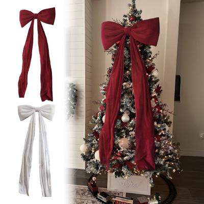 Giant Bow Decoration 20 X 70 Inch Big Velvet Bow for Room Backdrop Wall Decor Extra Large Ribbon Tie