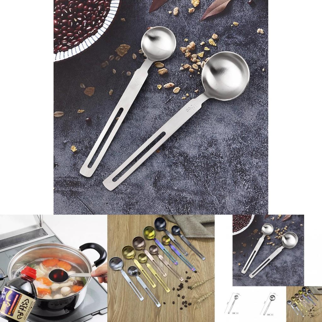 Durable And Chic 304 Stainless Steel Long Handle Measuring Spoon Set For Kitchen Use