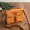 Retro Genuine Leather Women Messenger Bag Simple Solid Color Natural Soft Cowhide Versatile Shoulder & Crossbody Bags