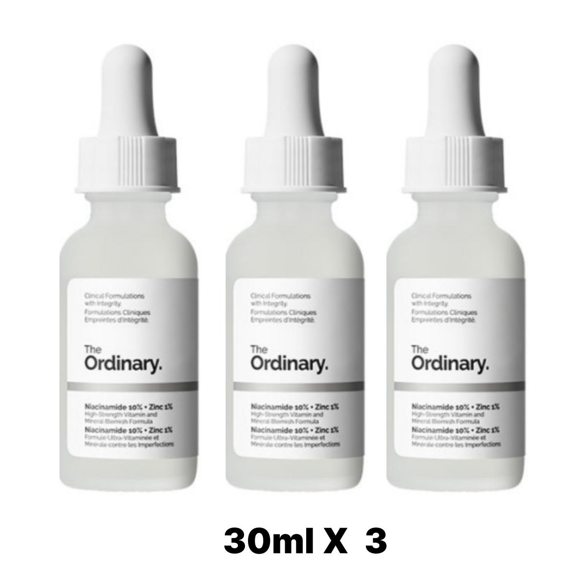 

[The Ordinary] Ніацинамід 10% + Цинк 1% Есенція 60мл /30мл 30ml X 3PCS