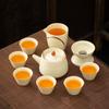 Enterprise high-end guest reception ceramic tea set light luxury opening Ru kiln gift box boutique set