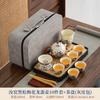 Company business annual meeting travel tea set Ru kiln black pine plum blossom clear rhyme hand grab pot fixed printing gift