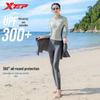Xtep Women's Long-Sleeve Sun Protection Two-Piece Swimsuit
