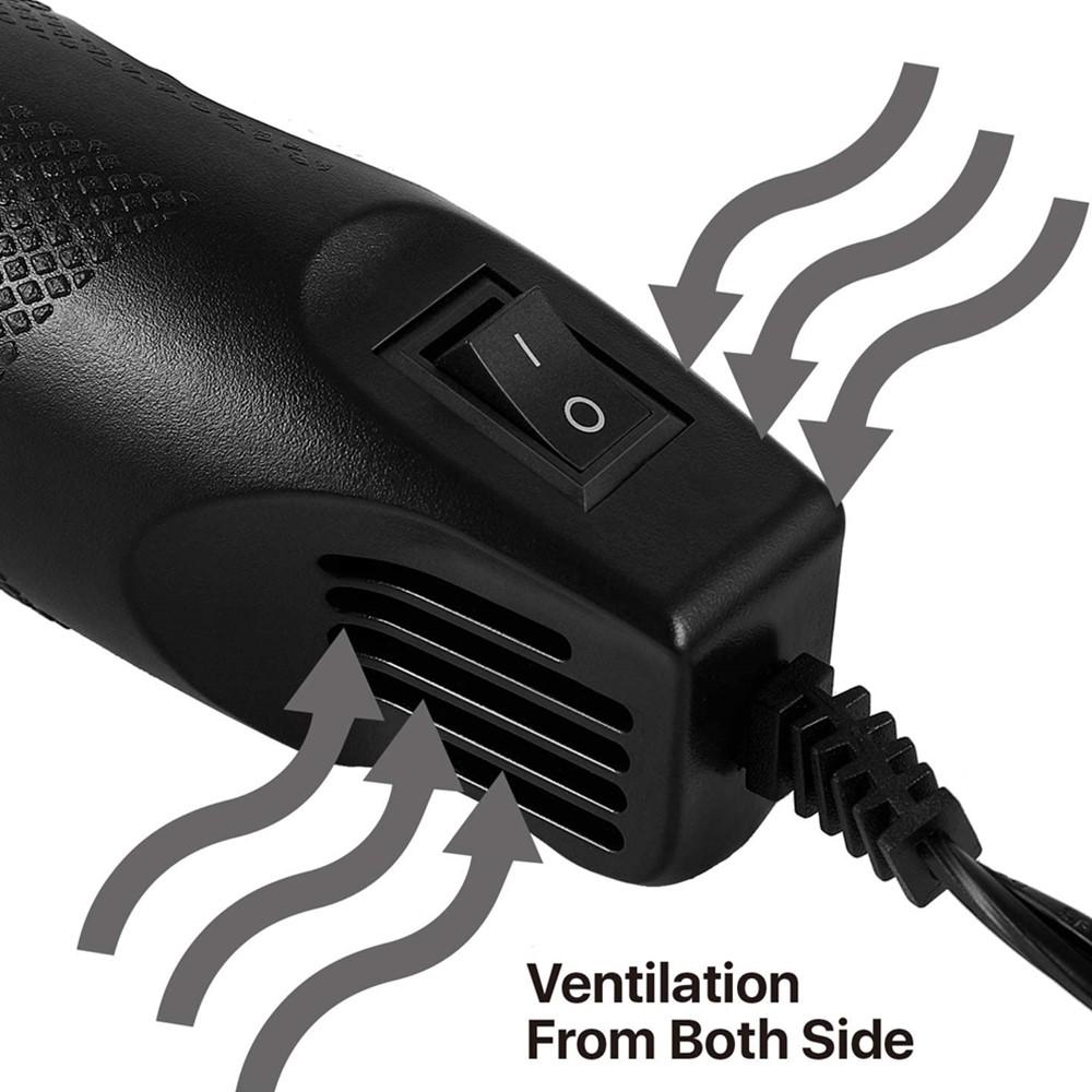220V MINI Heat Gun and Polyolefin Heat Shrink Tube Assorted Insulation Shrinkable Tube 2:1 Wire Cable Sleeve Assortment