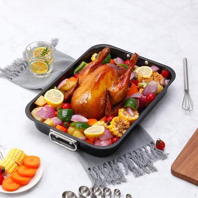 Roasting Pan with Rack Baking Tray Oven Roaster Bakeware Dish for Turkey