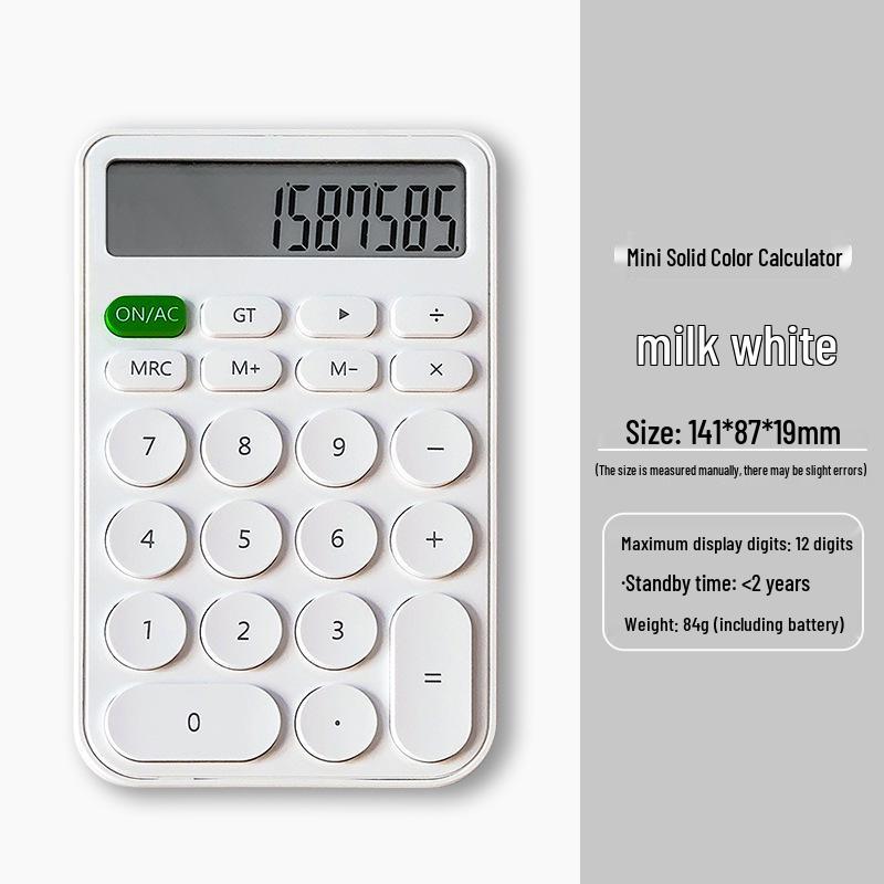Compact 12-Digit Multifunction Calculator for Office, School, and Exams