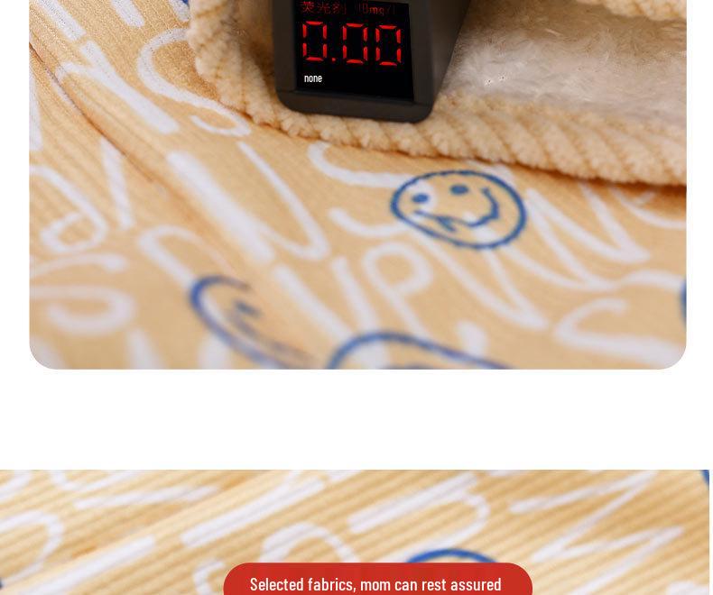 Reversible Thickened Baby Warm Smock for Autumn and Winter - Long Sleeve Anti-dirty Apron for Kids