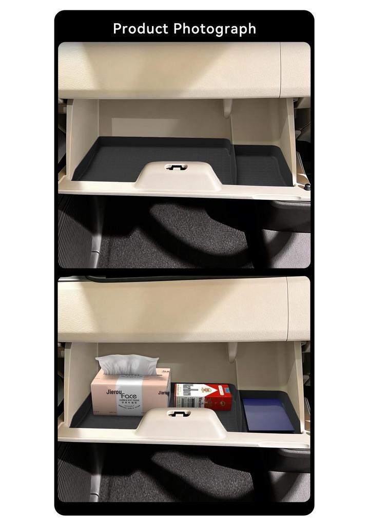 Silicone Glove Box Organizer Mat for 2024 Honda N-BOX JF5/JF6 Models