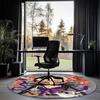 The Nightmare Before Christmas Printed Round Rug Carpet Chair Rug Area Rug Entryway Doormats,for Office Chair Living Room Bedroom Kitchen Room.