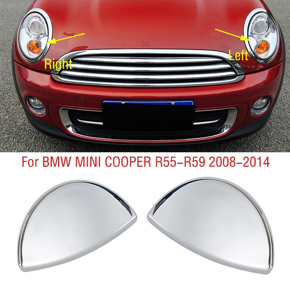 Headlight Washer Water Spray Cover 61672752559 Silver Left Right for Mini Cooper Hatchback Clubman Convertible