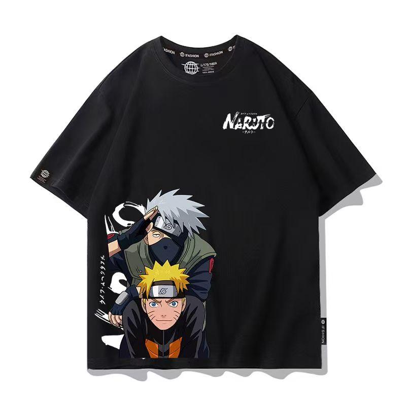 Men's Naruto Anime Graphic T-Shirt, Sasuke Uchiha & Pain Akatsuki Oversized , Summer Loose Fit Casual Streetwear for Boys&Girls