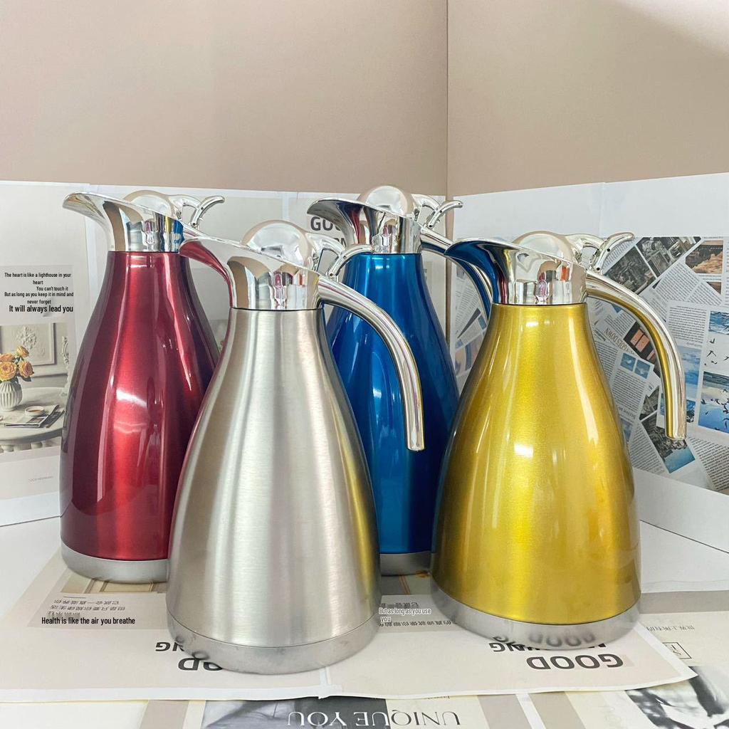 Stainless Steel Double-Layer Insulated Coffee Pot - Home & Hotel Gift