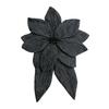Vintage Style Flower Applique Pleated Design Large Size Beaded Brooch Beaded Detail Fabric Material Pleated Flower