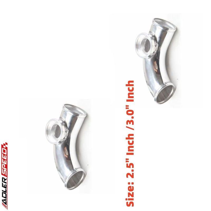 ADLERSPEED 2.5 63mm / 3.0 76mm 90 Degree Aluminum SSQV SQV BOV Blow Off Valve Turbo Pipe 2.5 inch