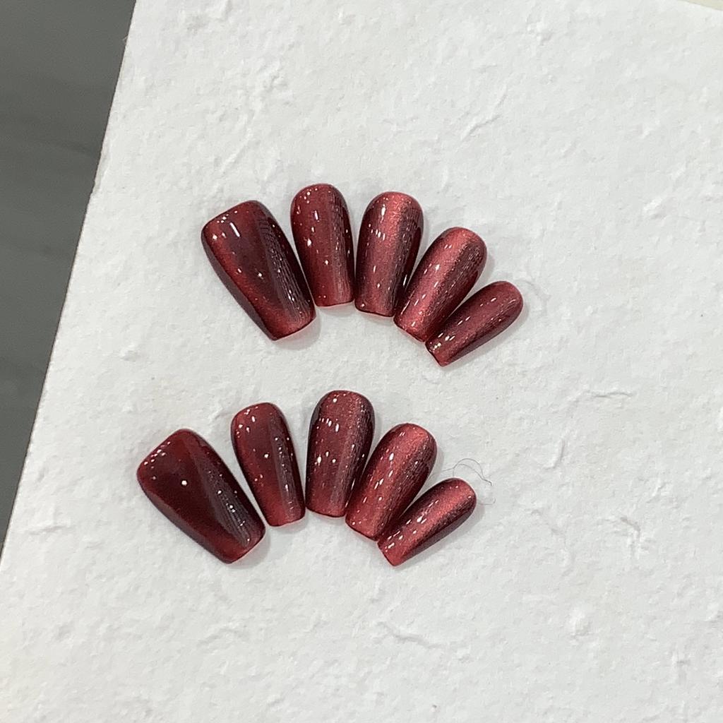 New Year Cherry Red Simple Side Light Cat Eye Cherry