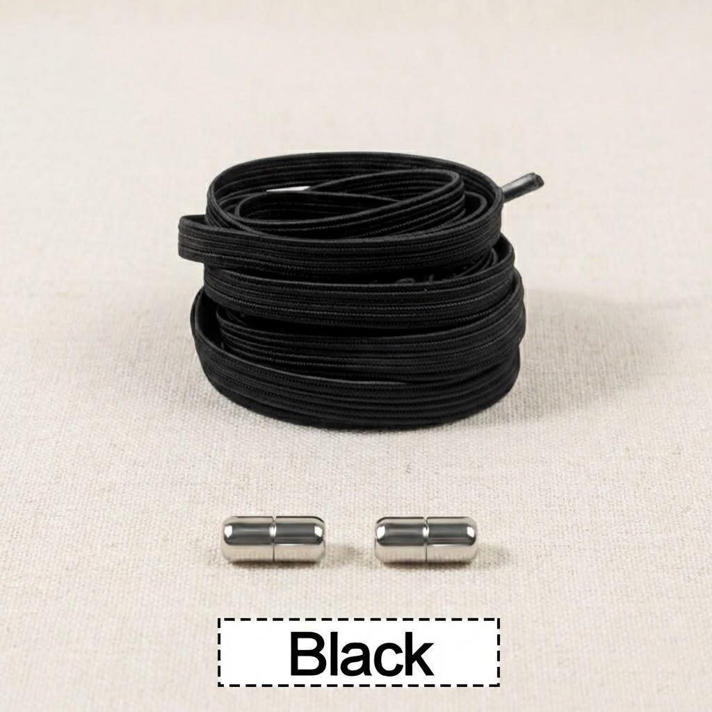 

Elastic No Tie Shoelaces Metal Capsule Button Laces for Kids Adult Sneakers Shoestring Accessories