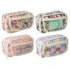 Multilayer Pencil Case Cartoon Print Stationery Bag Durable Stationery Organizer  Gift