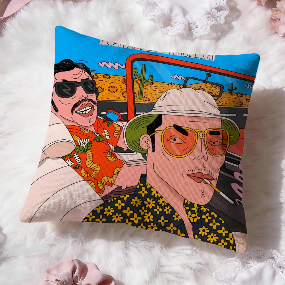 Fear Loathing Las Vegass Cushion Cover Premium Comfort Reversible Pillow Cove -Two in One Design for Any Room & Car Interior