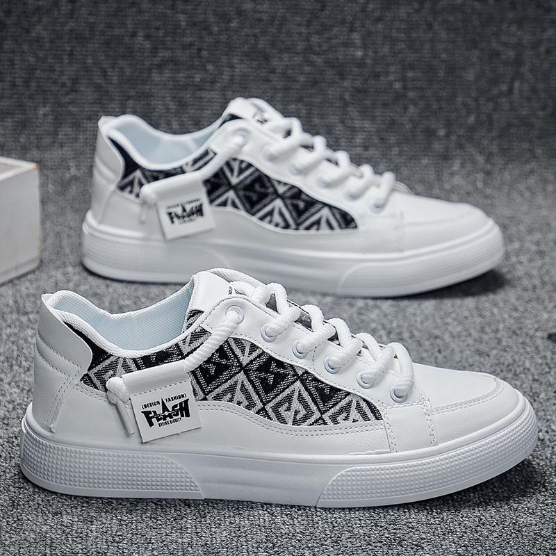 Mens Thick Sole Vulcanized Shoes Male Sneakers Summer Breathable Casual Sports Shoes Trend Flat Shoes Korean Plate Walking Shoes