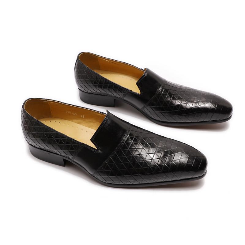 Fashion Autumn Shoes Men Wedding Dress Shoes Hand-Painted Brown Black Tassel Loafers Genuine Leather Slip On Male Casual Business Shoe