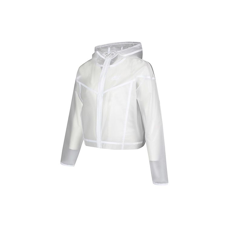 Nike Sportswear Windrunner Semi-Transparent Solid Long Sleeve Hooded Zip Jacket Unisex Outerwear White CU6579-975
