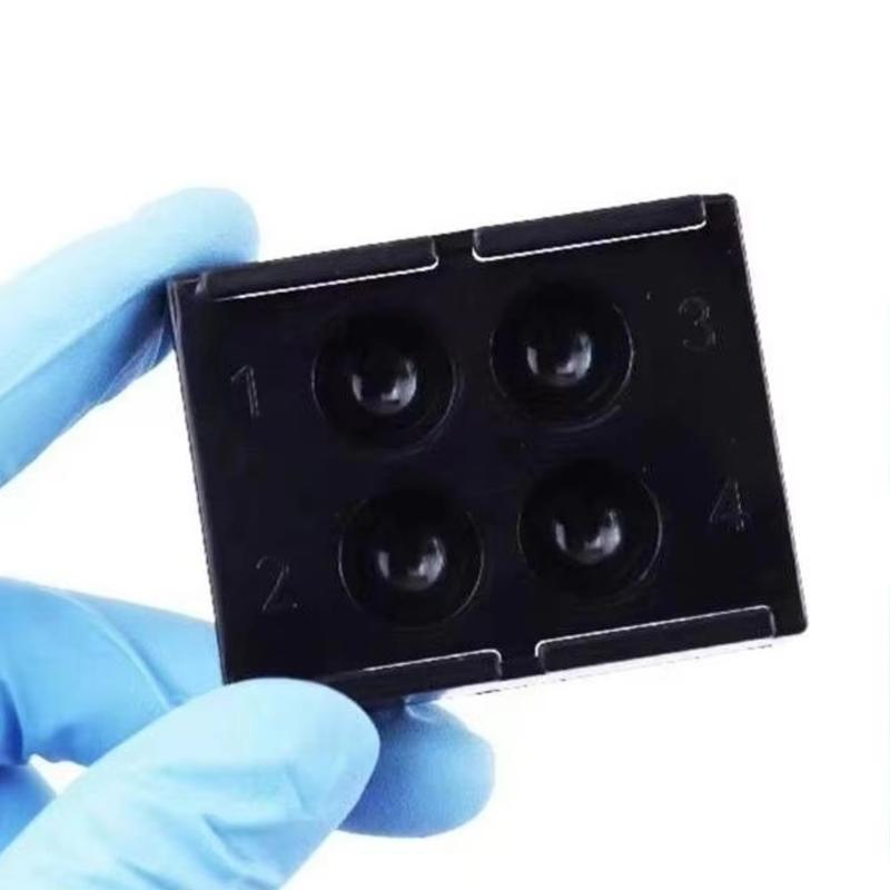 4 Holes Dental Shading Light Box Composite Resin Mixing Well Light-Proof Storage Hading Color Toning Case Dentist Material