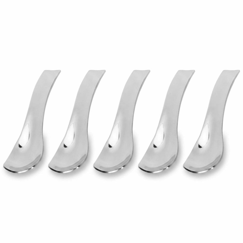 5Pcs Square Shaped Scoop Head Dessert Spoon Rustless Steel Frozen Treat Scoop  Treat Preparation