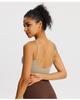 Nude Feel Women's Sports Bra with Pads - Summer Workout Camisole Vest with Beautiful Back Design