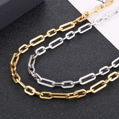 Titanium Titanium Steel Necklace Hip -hop Tide Neck Chain Neck Neck