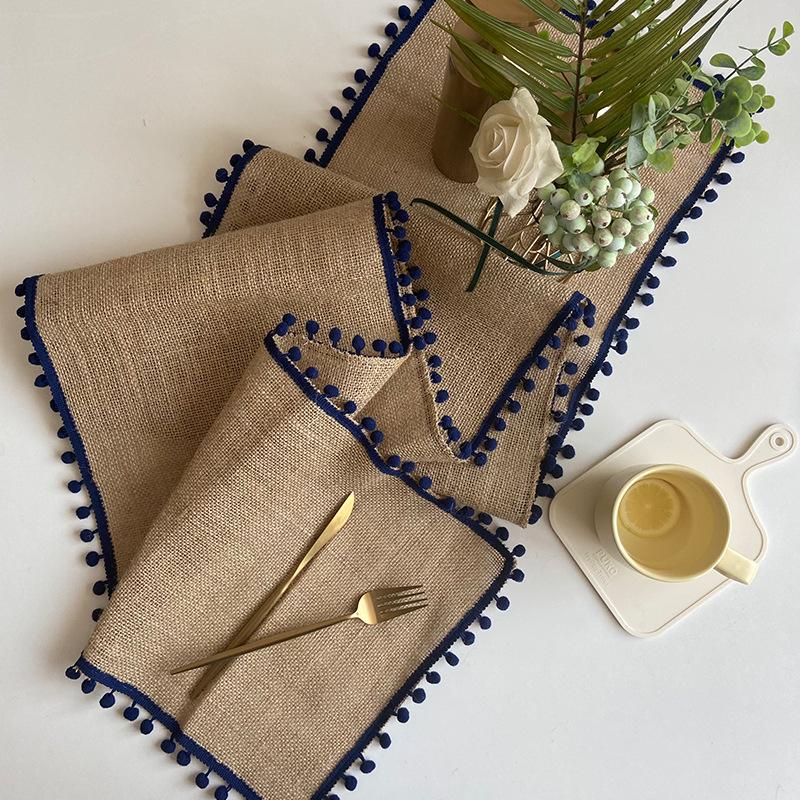 American Style Burlap Table Runner - Jute Woven, Perfect for Weddings and Holidays