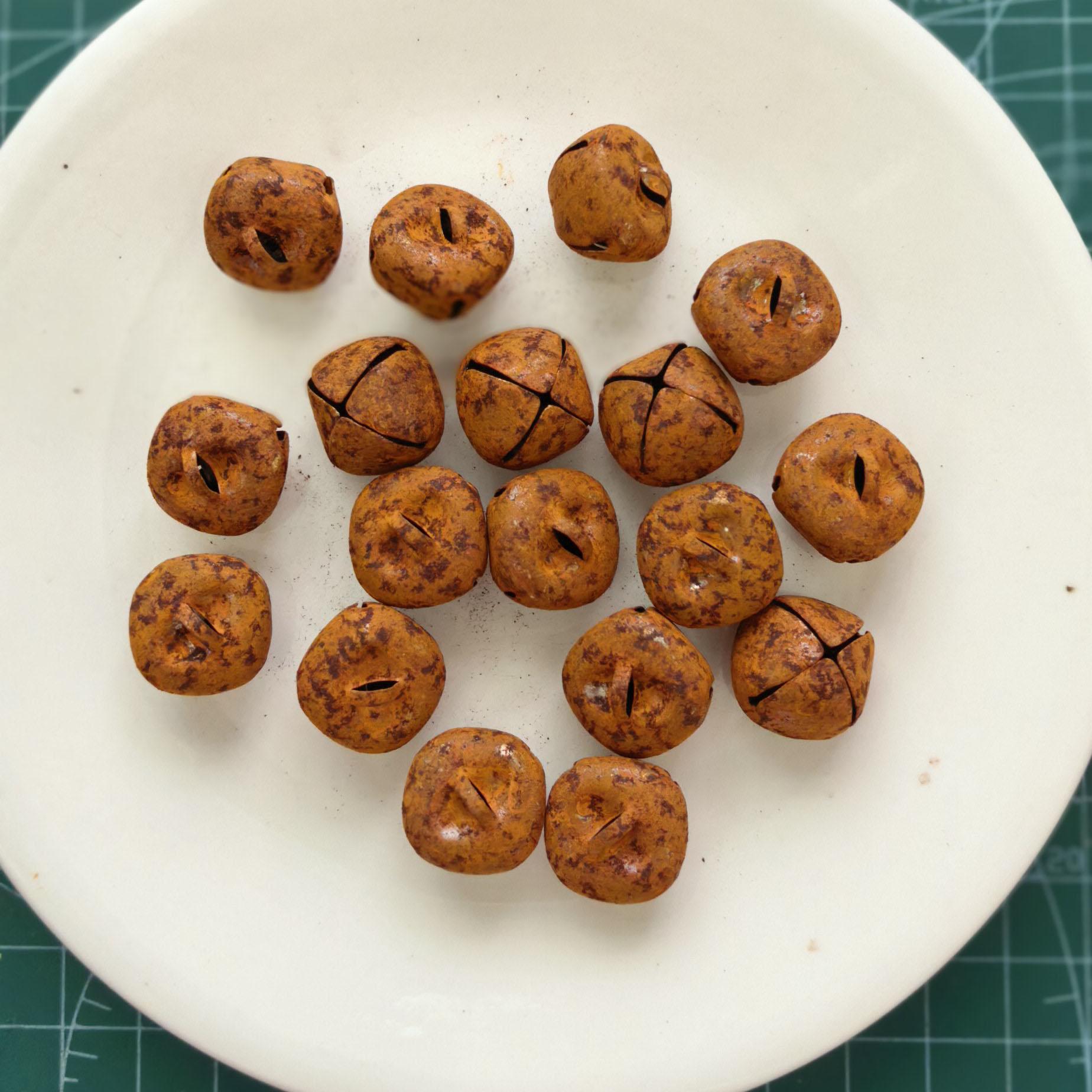 17mm 30pcs Christmas Rusty Jingle Bells